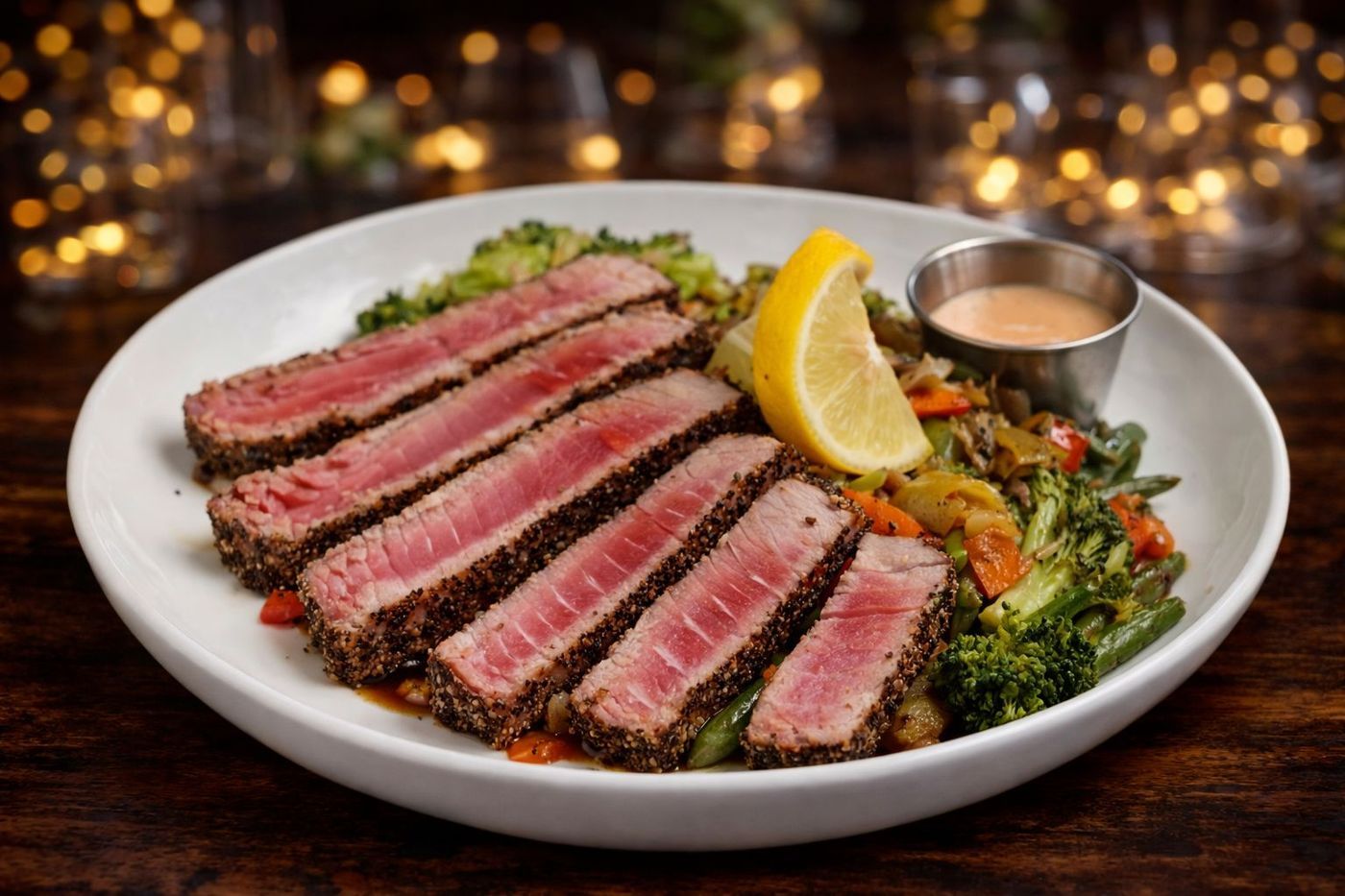 Pepper Crusted Tuna Steak