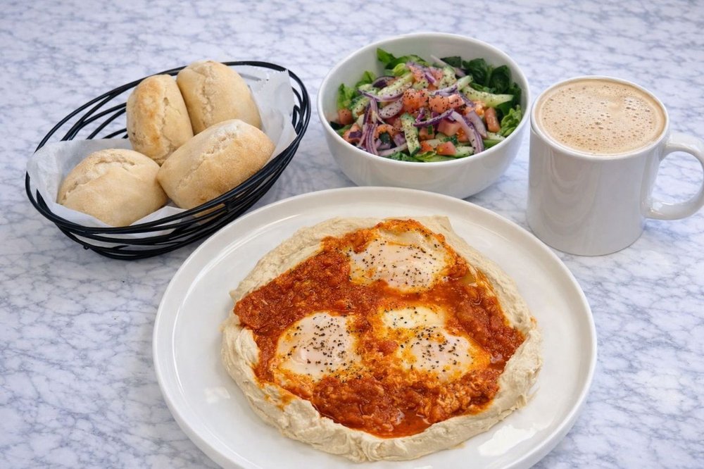 Shakshouka Over Hummus