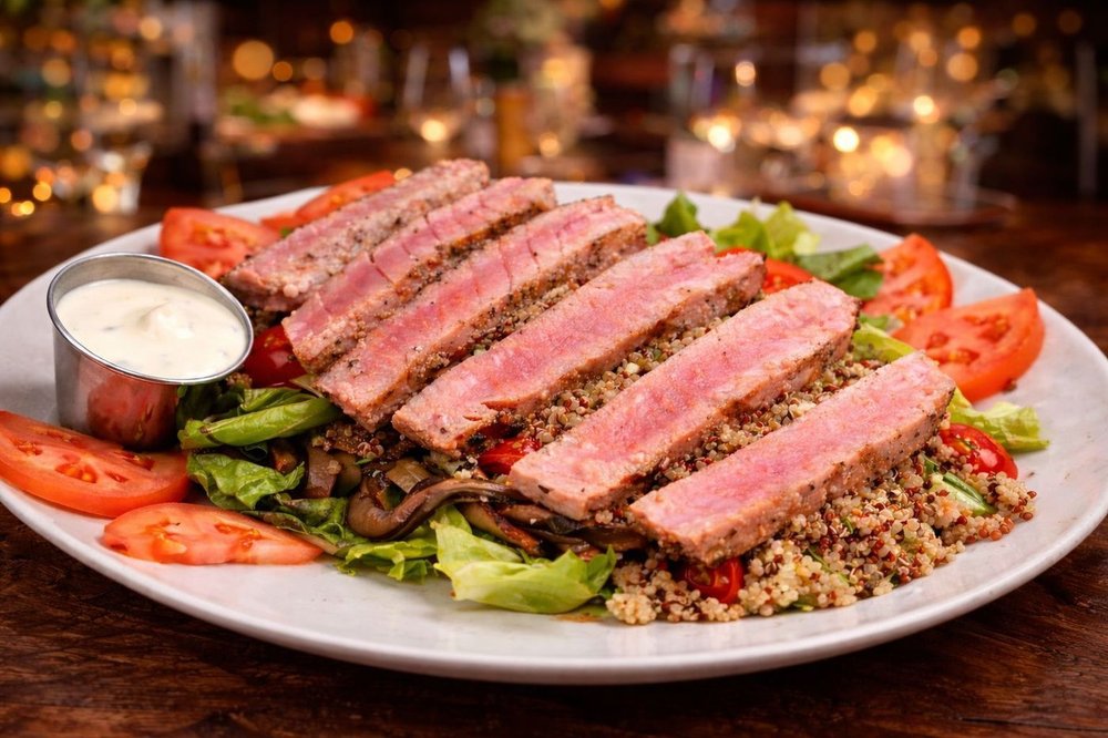 Tuna Steak Over Quinoa