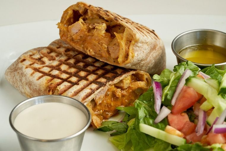 Hummus Tuna Steak Shawarma Wrap