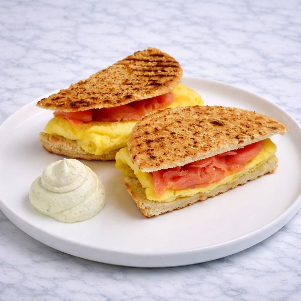 Omelette & Lox Panini (Breakfast)